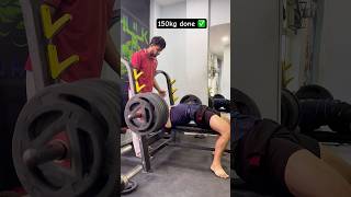 150kg benchpress PR shorts benchpress powerlifting shortsvideo [upl. by Acinej123]