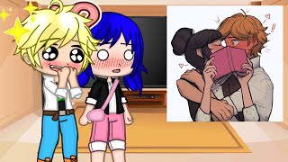 Adrien and Marinette react to Adrienette fanarts MLB •Gacha Club• 35 [upl. by Ainod876]