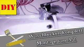 ⏩ Waschbecken mit Siphon installierenmontieren von Ingo  Der Heimwerker [upl. by Immot]