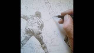 how to draw wayne rooney overhead kick speed drawing [upl. by Lotsirb]