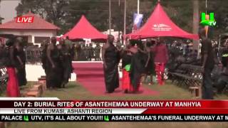 DAY 2 Burial Rites Of Asantehemaa Underway At Manhyia [upl. by Nelon]