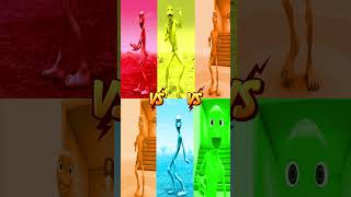 COLOR DANCE CHALLENGE DAME TU COSITA vs Patila vs Me Kemaste  Green alien dance [upl. by Alitta]