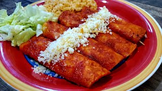 Enchiladas rojas estilo Zacatecas  Enchiladas fritas [upl. by Daryn639]