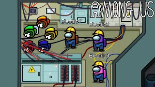 Electricians in Electrical Challenge on Among Us [upl. by Bonnette]