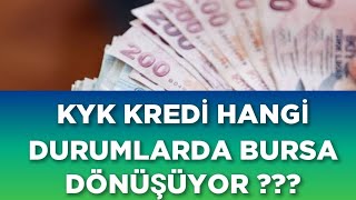 KYK KREDİ HANGİ DURUMLARDA BURSA DÖNÜŞÜYOR [upl. by Una]