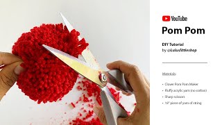 How to use a Clover Pom Pom maker  DIY tutorial  by Luluslittleshop [upl. by Erickson]