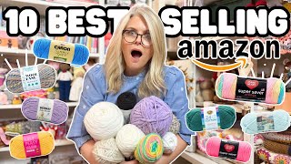 Top 10 BEST SELLING YARNS on AMAZON  Ranked WORST to BEST [upl. by Naelopan]