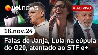 G20 Biden Xi Jinping e mais líderes chegam para cúpula com Lula morte de Apóstolo Rina UOL News [upl. by Sandeep]