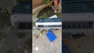 Aircon split type LEAK REPAIRairconditioner airconrepair airconcleaning [upl. by Yetah]