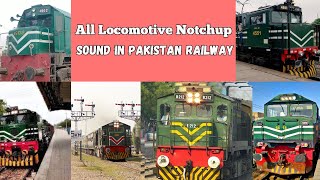 All locomotive notchup sound in Pakistan Railway [upl. by Lessard757]