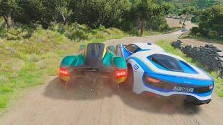 Aston Martin Valkyrie em Fuga no BeamNG Drive  🚓💨 1 [upl. by Mailliwnhoj]