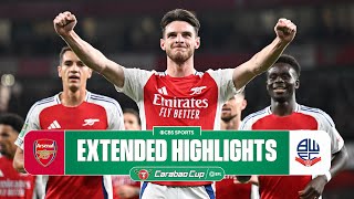 Arsenal vs Bolton Wanderers Extended Highlights  Carabao Cup  CBS Sports Golazo [upl. by Llamaj]