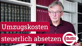 Wie kann man Umzugskosten von der Steuer absetzen Steuertipp [upl. by Masha]