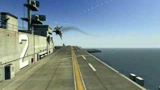 aircraft carrier crash  crashing into ship while trying to land [upl. by Lamek]