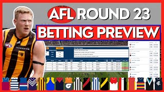 Betting Tips Trends amp Predictions For ALL Matches In Round 23  2024 AFL Season [upl. by Lennej]