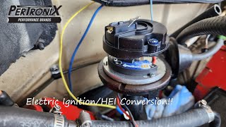 Pertronix IgnitorFlame Thrower 3 Coil HEI Upgrade on the 66 AMC Rambler Rebel  Delco Distributor [upl. by Airun308]