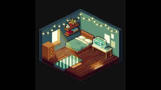 Repost Pixel Art Timelapse  Cozy Isometric Room [upl. by Llebana663]