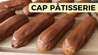 CAP pâtisserie Réussir la pâte à choux La recette des éclairs chocolat [upl. by Rachel756]