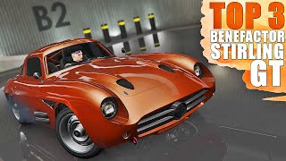 Benefactor Stirling GT  Best TOP 3 Customization Paint Job Guide  GTA ONLINE [upl. by Darnall]