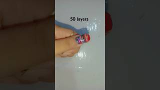 50 layers of nail polish nails naildesignsnailtutorial viralvideo like love shorts challenge [upl. by Cade]