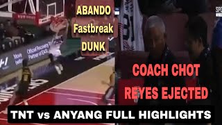 COACH CHOT REYES NAPAAWAY SA IMPORT NG ANYANG RED BOOSTER  RHENZ ABANDO NAG HANG TIME DUNK [upl. by Ahsienel]