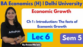 2024 Sem 5  Lec 6  Economics Growth amp Business Cycles  Facts of Economic Growth  BAH Eco Sem 5 [upl. by Abihsot]