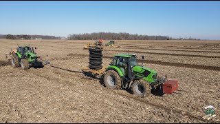 Trenching in Field Drain Tile near New Castle Indiana [upl. by Arhsub]