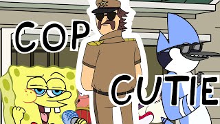 The Rookie COP CUTIE  Spongebob and Mordecai [upl. by Ashlie]