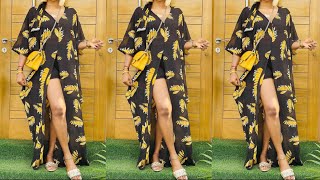 How To Make a Stylish Kimono Dress DETAILED [upl. by Wilkens]