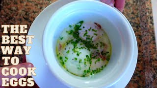 Oeufs cocotte eggs steamed in a ramekin The easiest egg dish to make [upl. by Abe547]