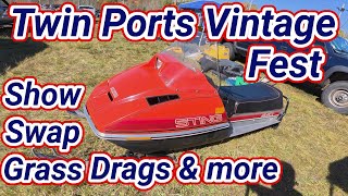 Twin Ports Vintage Fest 2024 Vintage Snowmobile Show Swap Grass Drags and More [upl. by Anissej]