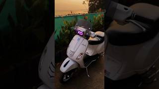 Vespa Upgrade Unique Custom Headlight Reveal🤩💫 shorts modifiedvespa [upl. by Jeffrey]