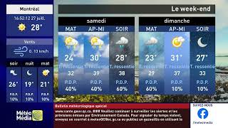 meteomedia montreal 28 juillet au 3 aout 2024 [upl. by Den342]