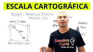 ESCALA CARTOGRÁFICA  RAZÃO e PROPORÇÃO ENEM [upl. by Elrae]