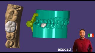 EXOCAD Progettazione elemento in zirconio da impronta digitale  model creator [upl. by Adnawat]