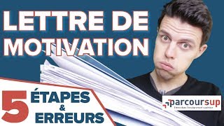 LETTRE DE MOTIVATION JOB DÉTÉ amp PARCOURSUP  COMMENT SE DÉMARQUER [upl. by Kartis]