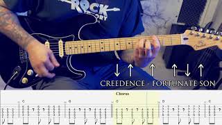 CREEDENCE  Fortunate Son GUITAR COVER  TAB [upl. by Rhoda]