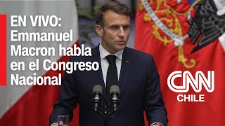 Emmanuel Macron en Chile Discurso completo el Congreso Nacional [upl. by Rahr668]