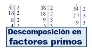 Descomposición de factores primos ejercicios resueltos [upl. by Wil]