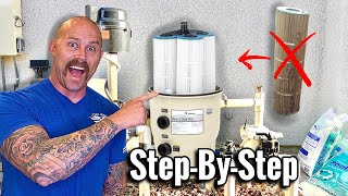 How To Clean Your Pool Filters  Pool Cartridge Filters amp Basic Pool Maintenance [upl. by Ainadi]