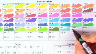 CHARTS FOR MY PRISMACOLORS COPICS amp CHAMELEON MARKERS [upl. by Nevetse454]