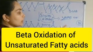 Beta oxidation of unsaturated Fatty Acids Monounsaturated fatty acid [upl. by Avika780]