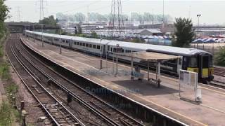 SWR Class 442s Driver Training Run stops at Millbrook Station Southampton 250719 [upl. by Lucania45]