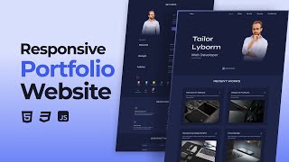 Responsive Portfolio Website Using HTML CSS And JavaScript [upl. by Ping540]