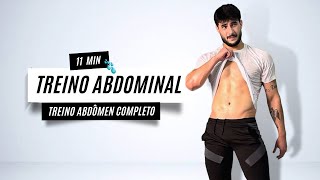 11 MIN DE TREINO Abdominal em casa para perder barriga  sem equipamentos sem repetições [upl. by Anelah]