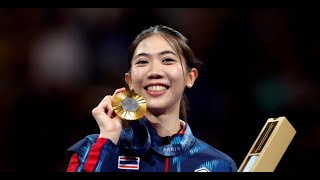 Panipak Wongpattanakit  Taekwondo Highlights 2024 Paris olympic gold medalist in W 49 kg category [upl. by Akcebar147]