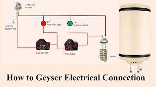 How to geyser electrical connection Geyser connection  Geyser  geyser wires [upl. by Arres878]