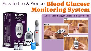 Whats Glucometer घर पर शुगर कैसे टेस्ट करें AGARO Blood Glucose Monitoring System [upl. by Sitoeht]