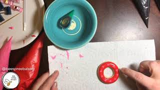 Wet on Wet Royal Icing Hearts and Rosettes  Valentine DIY Cookie Kit [upl. by Essirahc]