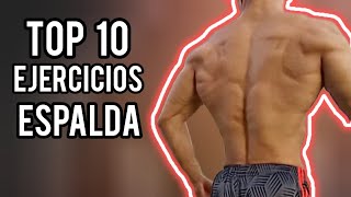 Los 10 Mejores Ejercicios Para Espalda Gym y Casa 🏠 [upl. by Alol]